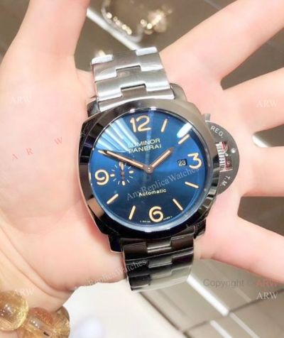 Copy Panerai Luminor Watches 316l Stainless Steel Blue Dial